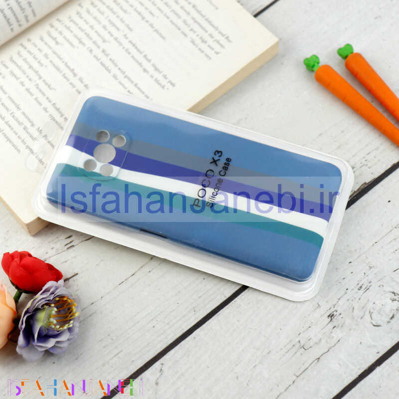 اصفهان جانبی-قاب محافظ لنزدار سیلیکونی رنگین کمانی Highcopy شیائومی Poco X3