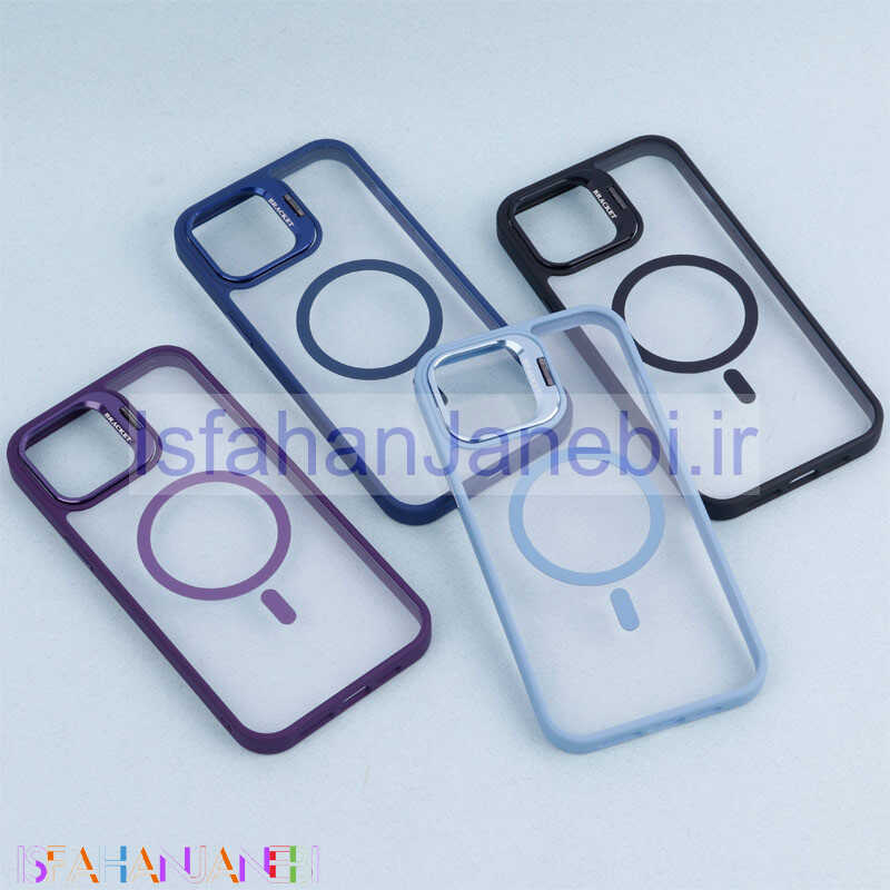 اصفهان جانبی-قاب PC مگ سیف استندشو با محافظ لنز رینگی Bracket آیفون iPhone 12 Pro Max