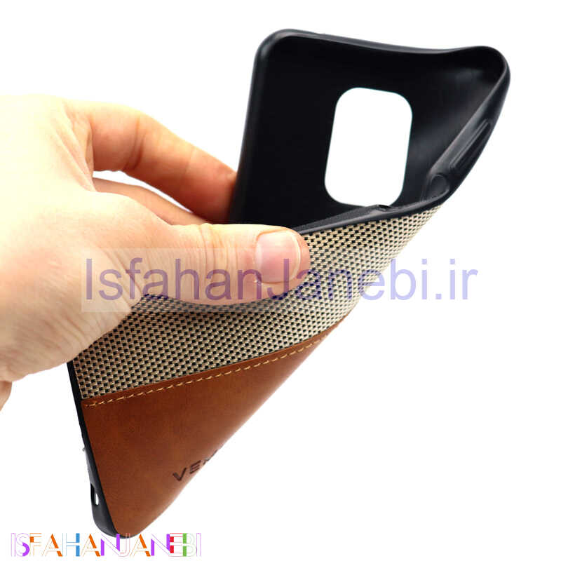 اصفهان جانبی-قاب چرمی VEMINS شیائومی Redmi Note 9 Pro