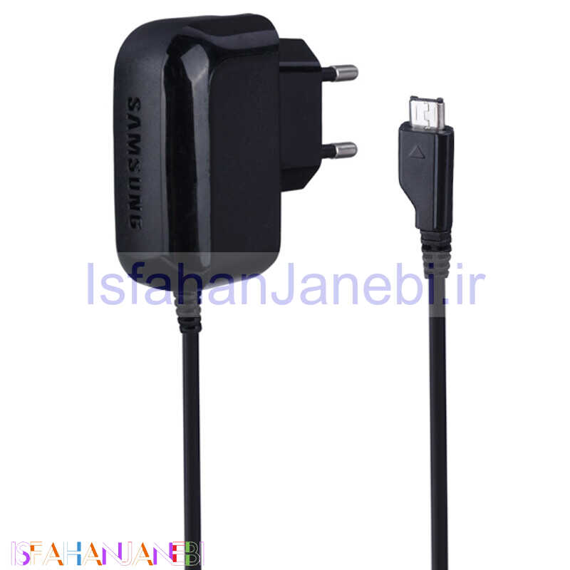 اصفهان جانبی-شارژر سیم وصل میکرو یو اس بی Samsung ATADS30EBE 0.55A 2.5W سرجعبه