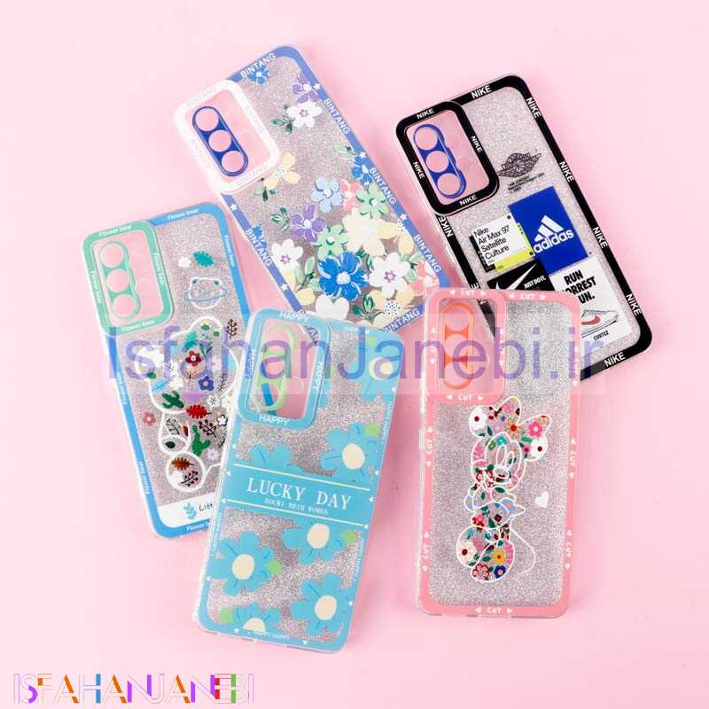 اصفهان جانبی-قاب فانتزی دور رنگی اکلیلی محافظ لنزدار Samsung Galaxy A53 5G