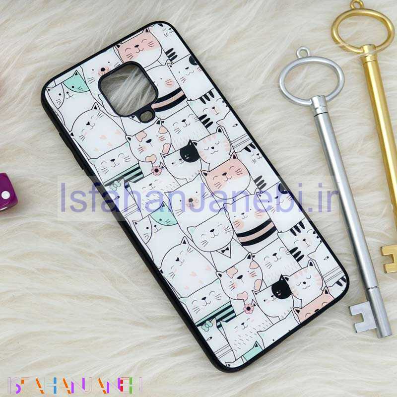 اصفهان جانبی-قاب پشت گلسی طرحدار گربه Xiaomi Redmi Note 9s / Note 9 Pro