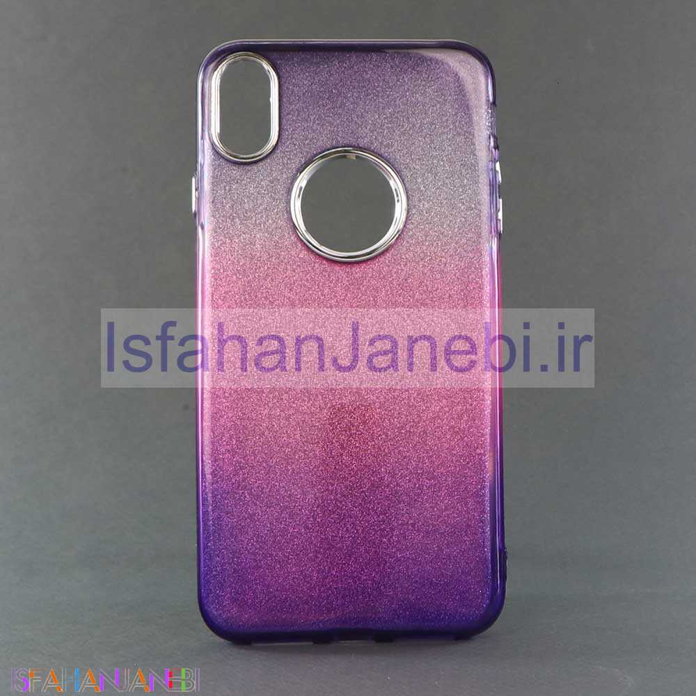 اصفهان جانبی-قاب اکلیلی سه رنگ iPhone XS Max صورتی بنفش
