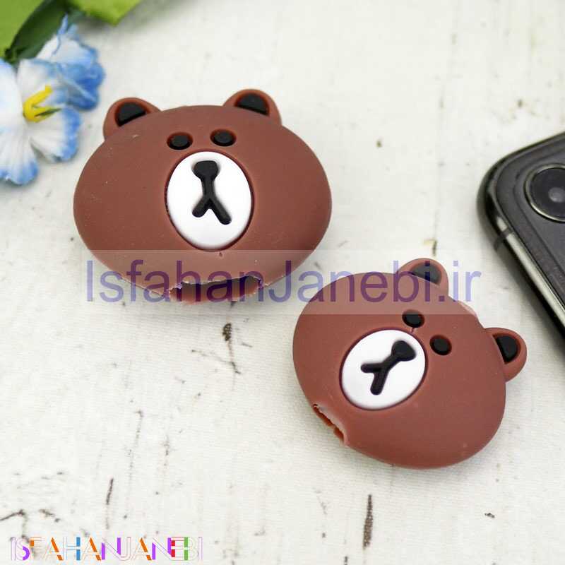 اصفهان جانبی-محافظ سری کابل فانتزی 2 تایی خرس قهوه ای