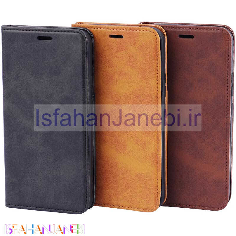 اصفهان جانبی-کیف چرمی Santa Barbara محافظ لنزدار Samsung Galaxy A34