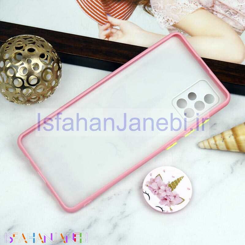اصفهان جانبی-قاب PC محافظ لنز دار طرح یونیکورن + پاپ سوکت Samsung Galaxy A71
