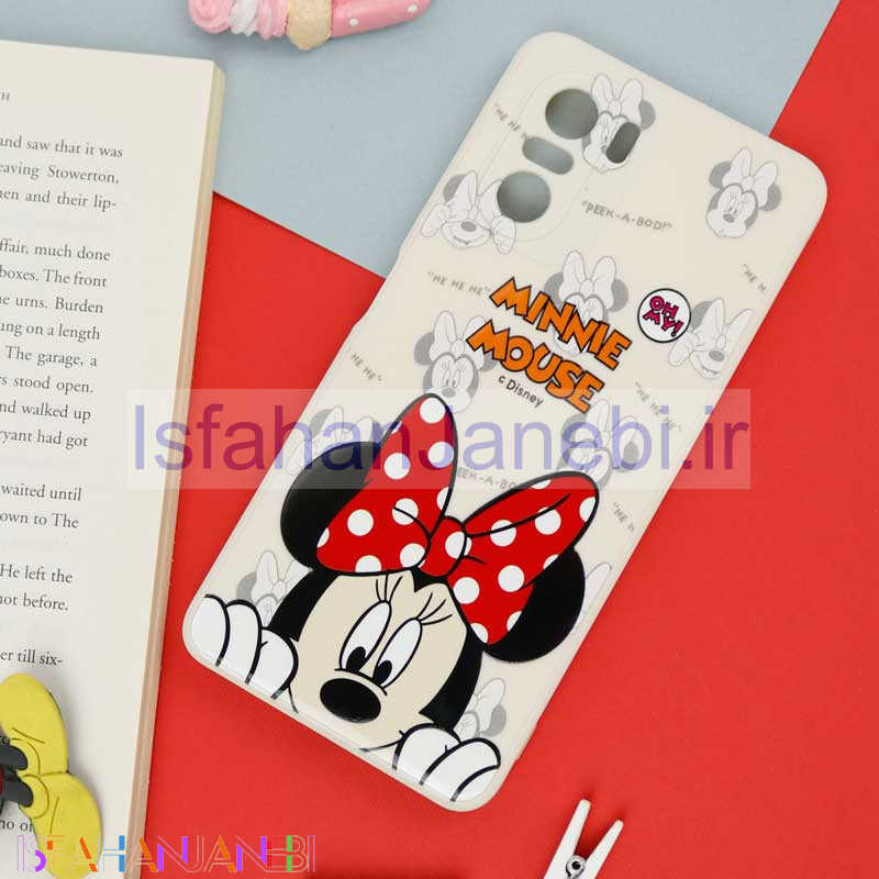 اصفهان جانبی-قاب سیلیکونی سفید محافظ لنزدار طرح میکی موس 1 شیائومی Xiaomi Poco F3