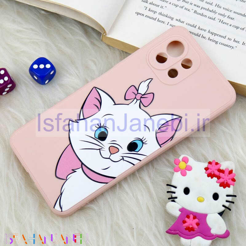 اصفهان جانبی-قاب سیلیکونی عروسکی محافظ لنزدار طرح گربه اشرافی Xiaomi Mi 11 Lite
