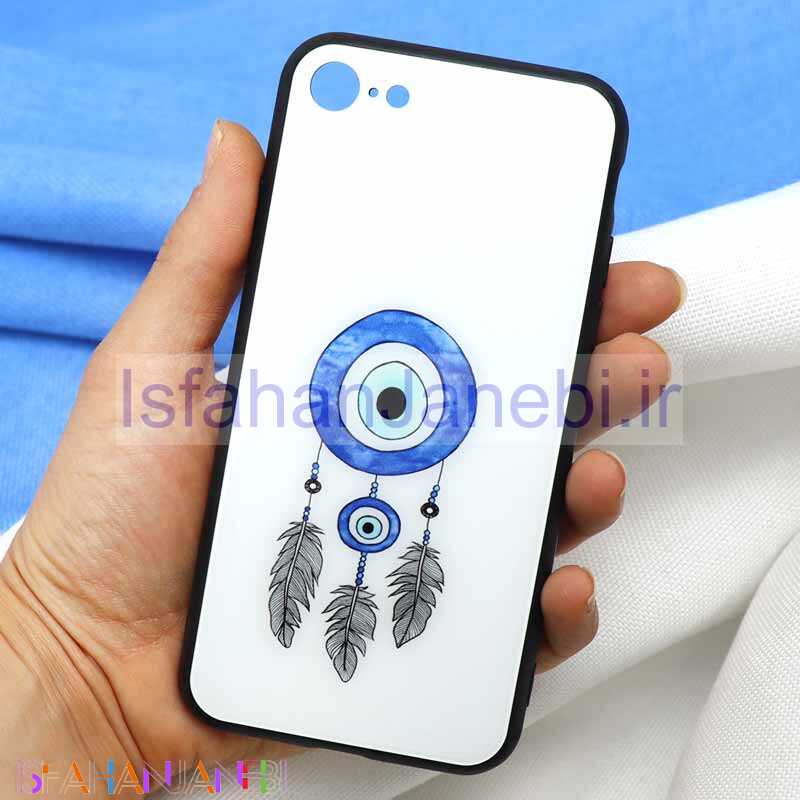 اصفهان جانبی-قاب پشت گلسی طرح چشم و نظر iPhone 7/8