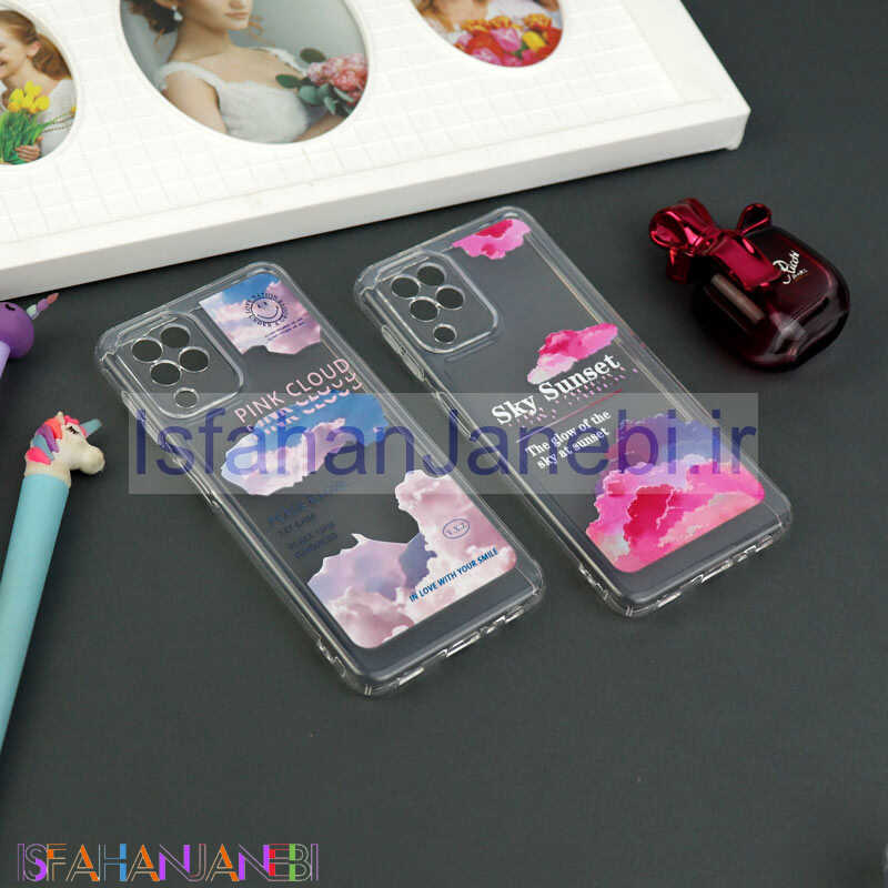 اصفهان جانبی-قاب ژله ای شفاف طرحدار محافظ لنزدار Samsung Galaxy A22 4G