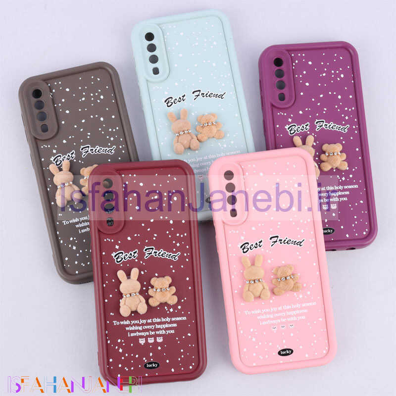 اصفهان جانبی-قاب سولید کیس عروسکی پشمالو محافظ لنزدار Samsung Galaxy A30s / A50 / A50s