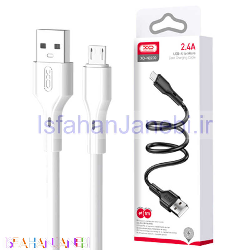 اصفهان جانبی-کابل میکرو یو اس بی فست شارژ XO XO-NB230M 2.4A 1m