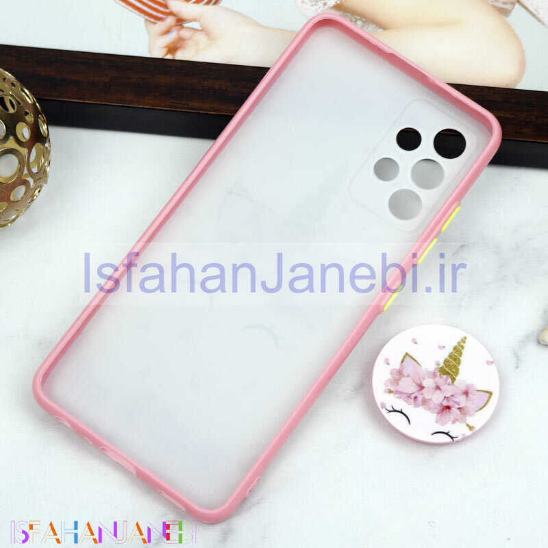 اصفهان جانبی-قاب PC محافظ لنز دار طرح یونیکورن + پاپ سوکت Samsung Galaxy A32 4G