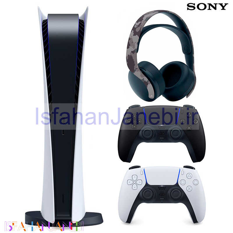 اصفهان جانبی-کنسول بازی سونی (Sony PlayStation 5 Digital Edition 825GB SSD (V1200 + دسته اضافی و هدست