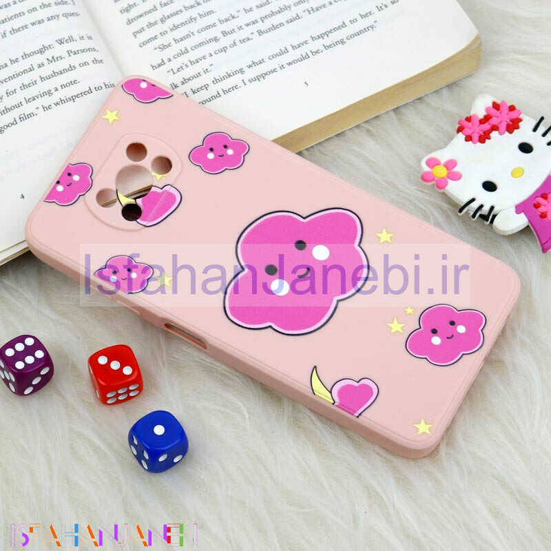 اصفهان جانبی-قاب سیلیکونی عروسکی محافظ لنزدار طرح ابر Xiaomi Poco X3