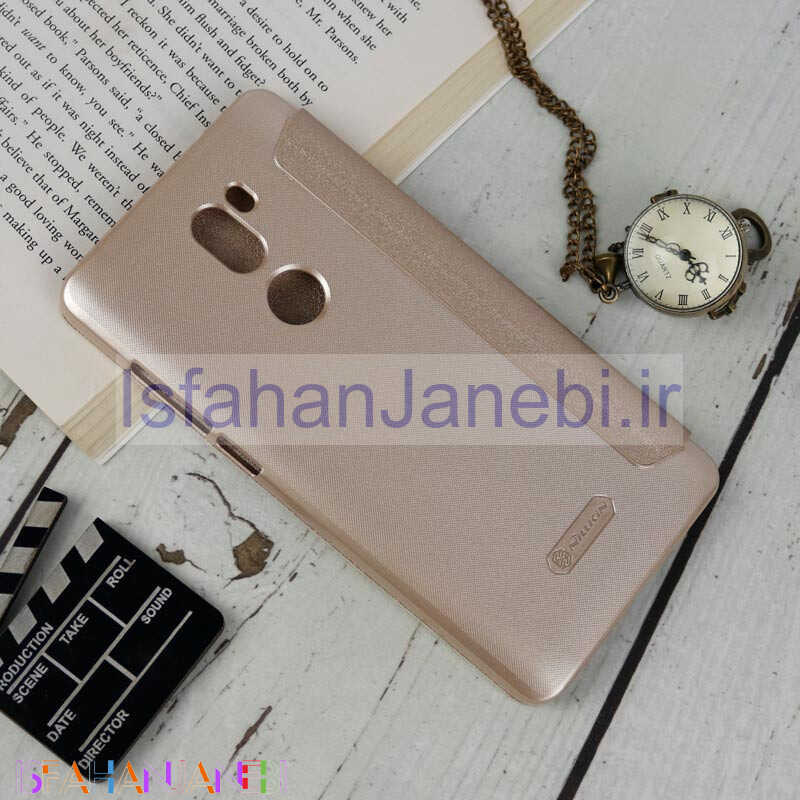اصفهان جانبی-کیف اورجینال کلاسوری Sparkle نیلکین Xiaomi Mi 5s Plus طلایی