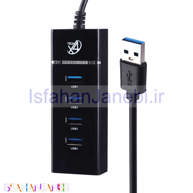 اصفهان جانبی-هاب 4 پورت USB2.0 ایکس فورتک X303