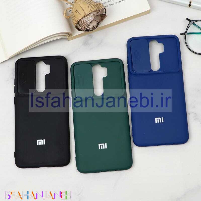 اصفهان جانبی-قاب سیلیکونی TPU محافظ لنزدار کشویی Xiaomi Redmi Note 8 Pro دارک