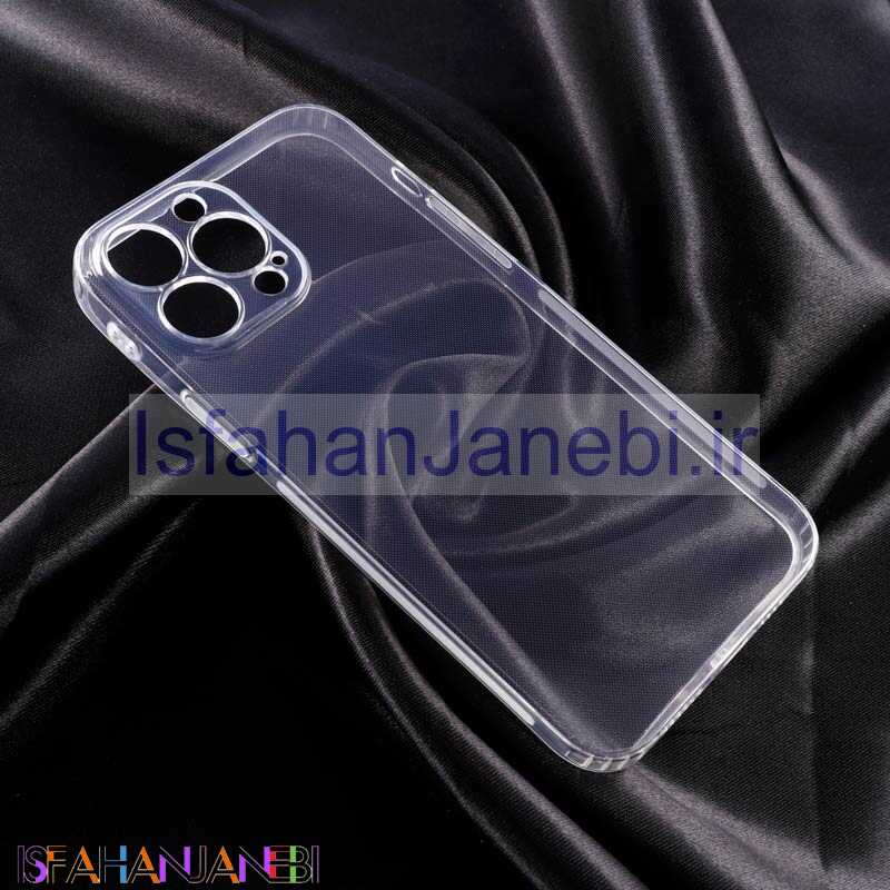اصفهان جانبی-قاب ژله ای ساده بی رنگ محافظ لنزدار iPhone 13 Pro Max