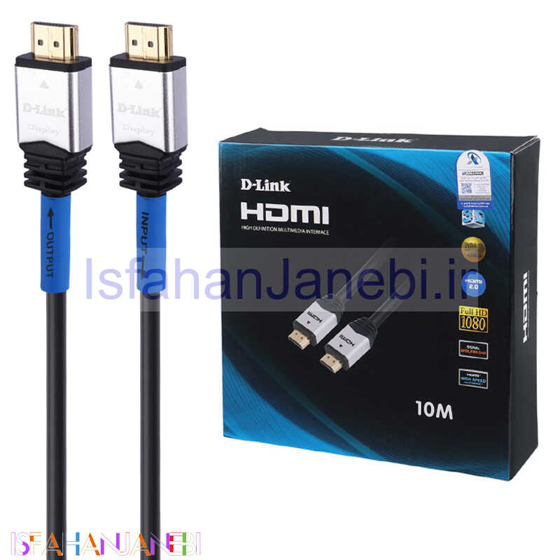 اصفهان جانبی-کابل HDMI 4K دی لینک HCB-4AABLBR-10 طول 10 متر