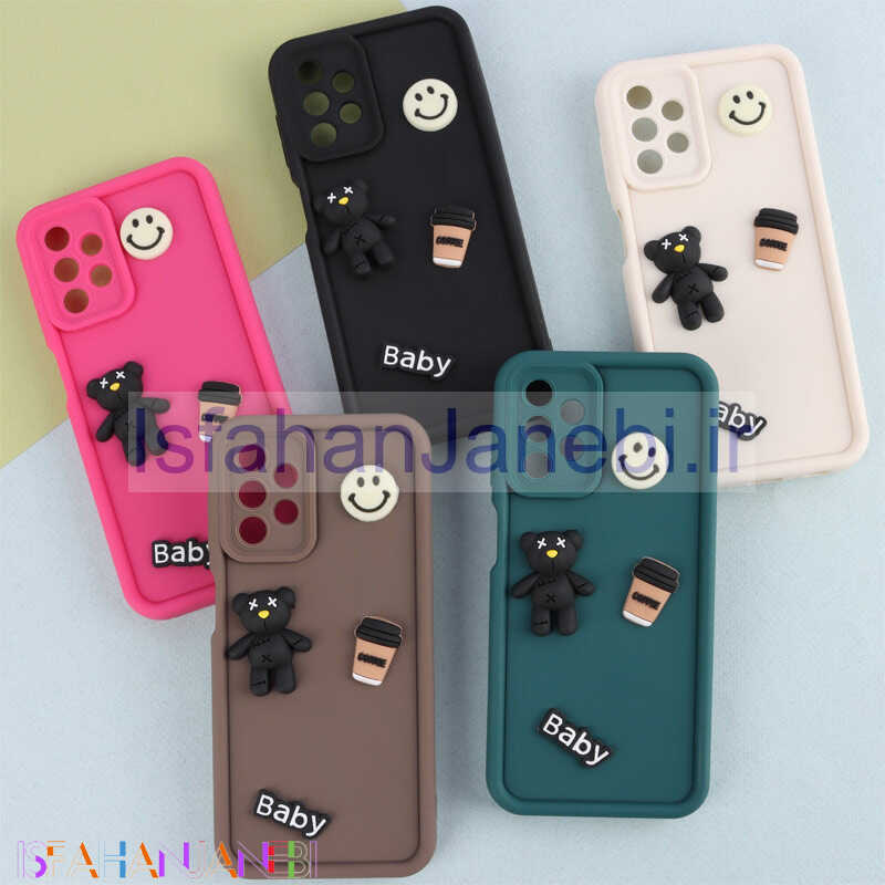 اصفهان جانبی-قاب سیلیکونی Fashion Case عروسک برجسته ریز محافظ لنزدار Samsung Galaxy A13 4G