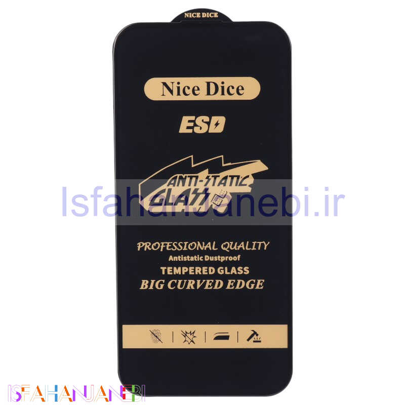 اصفهان جانبی-گلس آنتی استاتیک Nice Dice آیفون iPhone 16