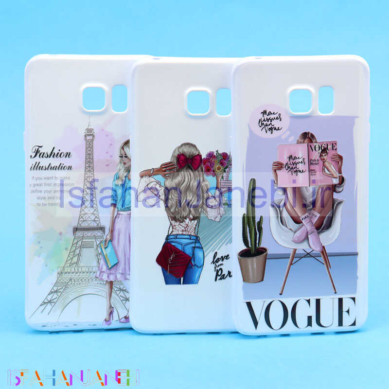 اصفهان جانبی-قاب فانتزی سفید طرح دختر سامسونگ Note 5