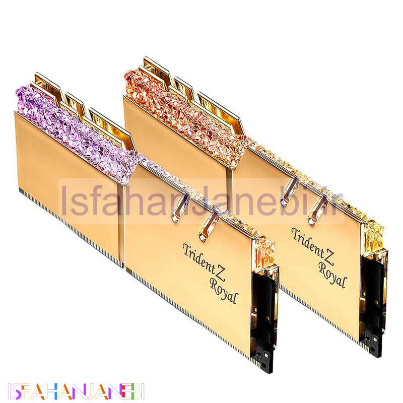 اصفهان جانبی-رم کامپیوتر G.Skill TridentZ Royal Gold DDR4 16GB 3200MHz CL16 Dual