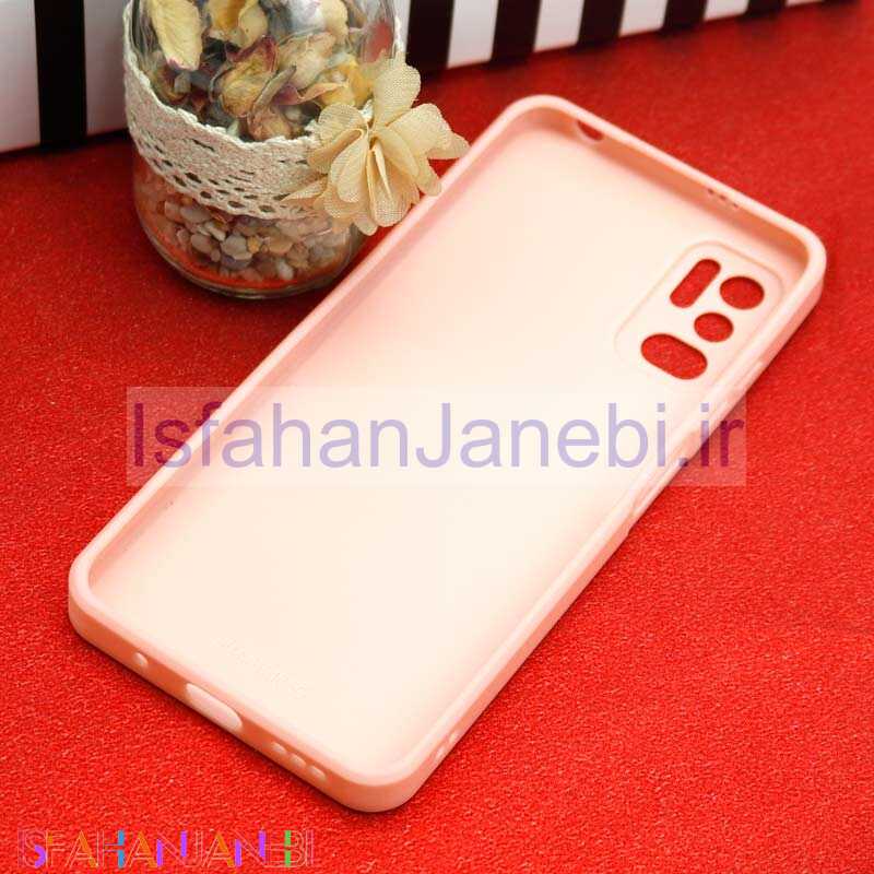 اصفهان جانبی-قاب محافظ لنزدار آینه ای + پاپ سوکت طرح قلب صورتی Xiaomi Redmi Note 10 5G