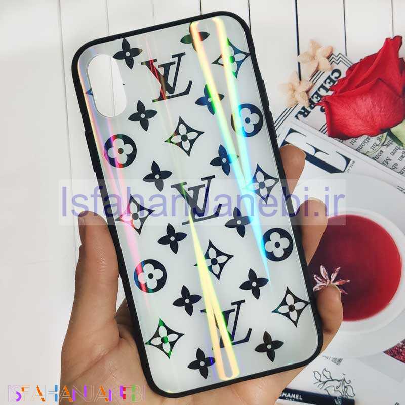 اصفهان جانبی-قاب لیزری پشت گلسی LV آیفون iPhone X/XS