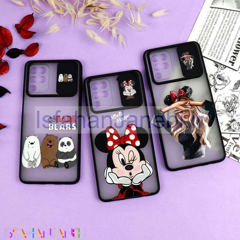 اصفهان جانبی-قاب محافظ لنز دار کشویی طرحدار دخترانه Samsung F62 / M62 سری B