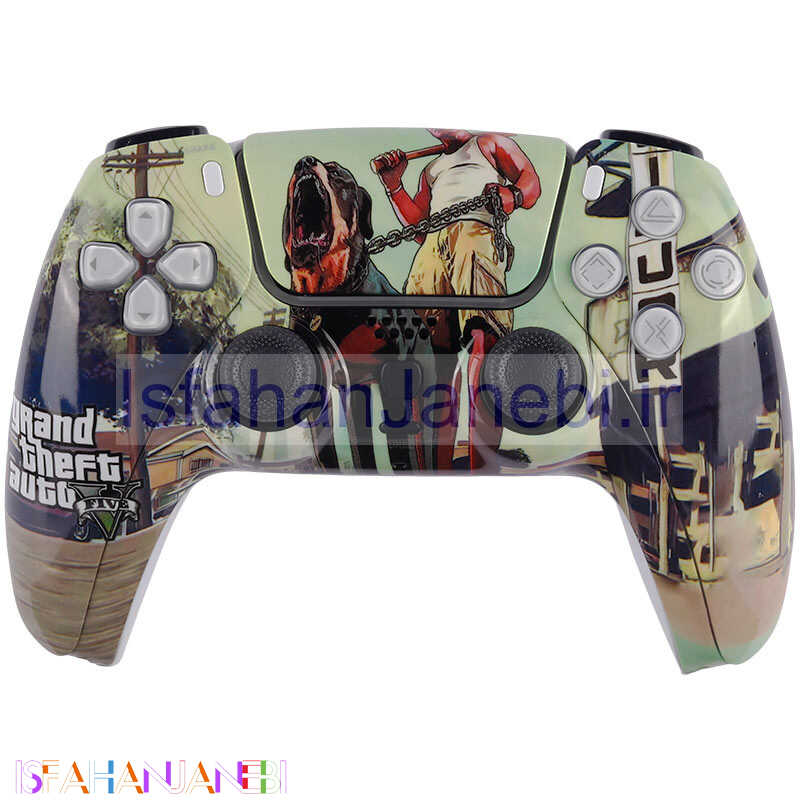 اصفهان جانبی-دسته بازی بی سیم طرح پلی استیشن فایو P4-Plus T29 GTA V PS4 / PC