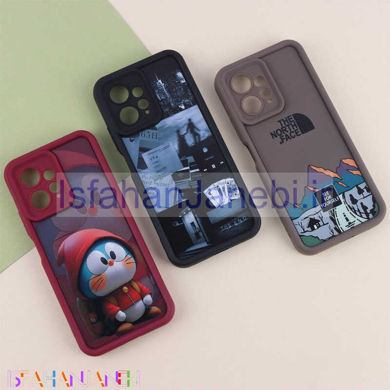 اصفهان جانبی-قاب سولید طرح دار محافظ لنزدار Xiaomi Redmi Note 12 4G