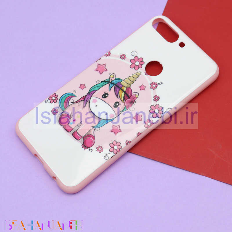 اصفهان جانبی-قاب فانتزی برجسته صورتی طرح کارتونی هواوی Y7 Prime 2018
