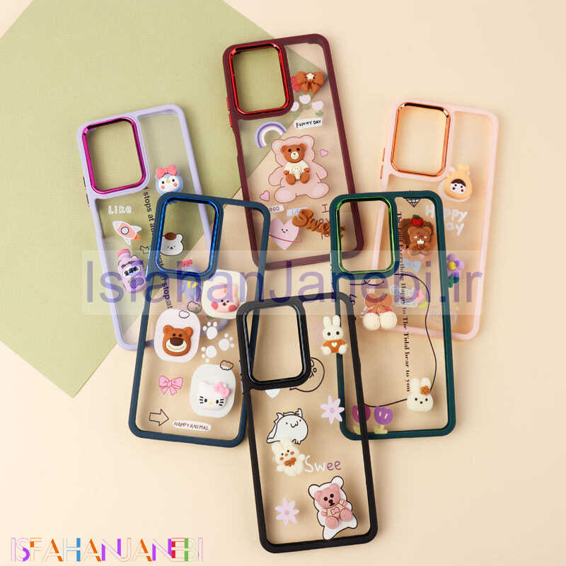 اصفهان جانبی-قاب شفاف متال ایرون عروسکی برجسته Xiaomi Redmi Note 12 4G