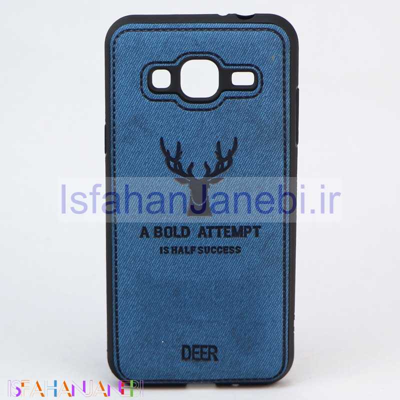 اصفهان جانبی-قاب چرمی طرح گوزن Samsung J3 آبی