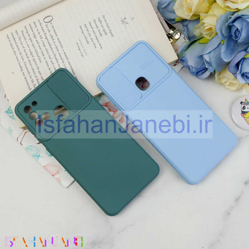 اصفهان جانبی-قاب سیلیکونی محافظ لنزدار کشویی Samsung A21s