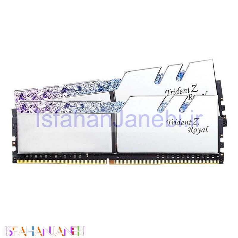 اصفهان جانبی-رم کامپیوتر G.SKILL TridentZ Royal Silver DDR4 16GB 3600MHz CL18 Dual