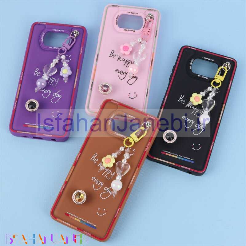 اصفهان جانبی-قاب ژله ای Colourful شیائومی Poco X3 / X3 NFC / X3 Pro آویزدار