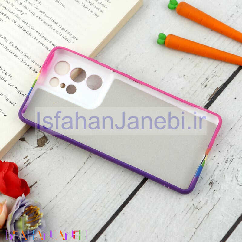 اصفهان جانبی-قاب محافظ لنزدار سیلیکونی رنگین کمانی Highcopy سامسونگ S21 Ultra