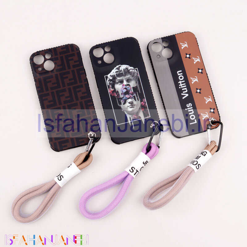 اصفهان جانبی-قاب طرحدار محافظ لنزدار + بند آویز لنیارد iPhone 13
