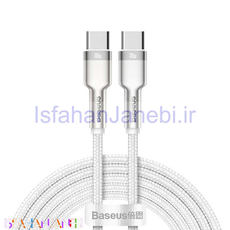 اصفهان جانبی-کابل تبدیل فست شارژ Baseus CATJK-D Type-C to Type-C PD 100W 5A 2m