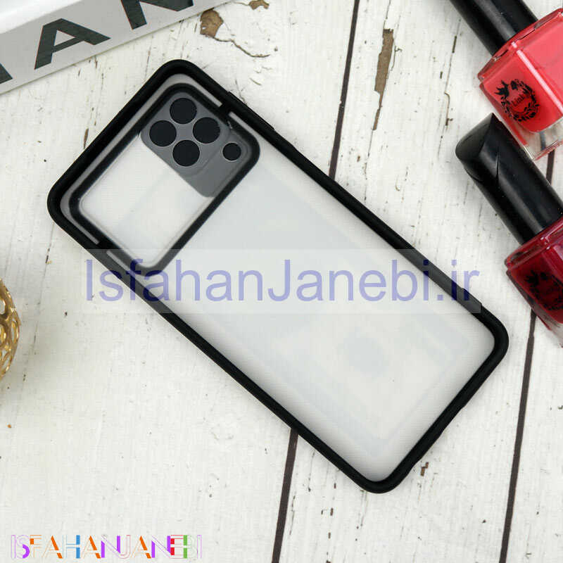 اصفهان جانبی-قاب طرحدار محافظ لنزدار کشویی + پاپ سوکت طرح دلار سامسونگ A22 4G سری B