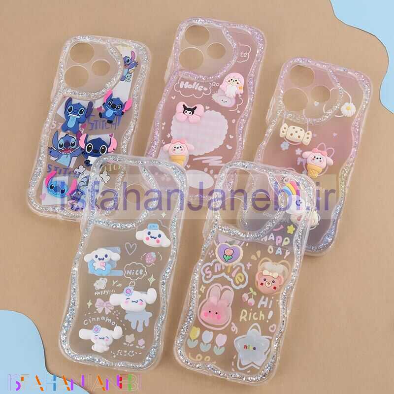 اصفهان جانبی-قاب شاینی شیائومی Redmi 13 4G / Redmi 13 5G عروسکی محافظ لنزدار