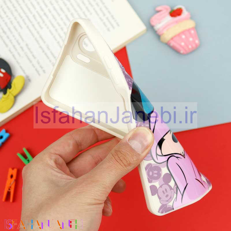 اصفهان جانبی-قاب سیلیکونی سفید محافظ لنزدار طرح میکی موس 2 شیائومی Xiaomi Poco F3