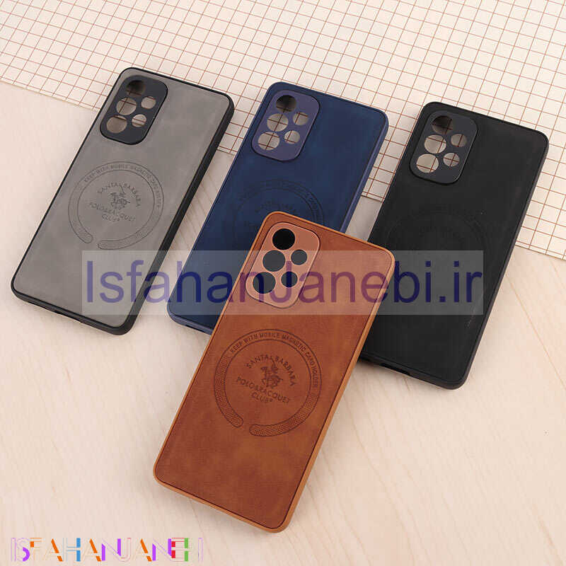 اصفهان جانبی-قاب چرمی Polo & Racquet Club سامسونگ Galaxy A53 5G طرح مگ سیف محافظ لنزدار