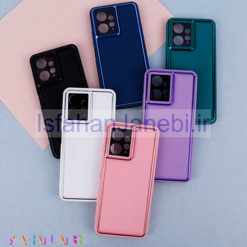 اصفهان جانبی-قاب دور براق رینگی محافظ لنزدار Xiaomi Redmi Note 12 4G