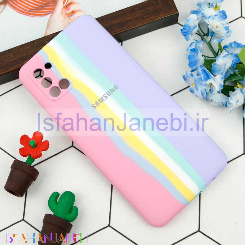 اصفهان جانبی-قاب محافظ لنزدار سیلیکونی اورجینال رنگین کمانی Samsung Galaxy A31