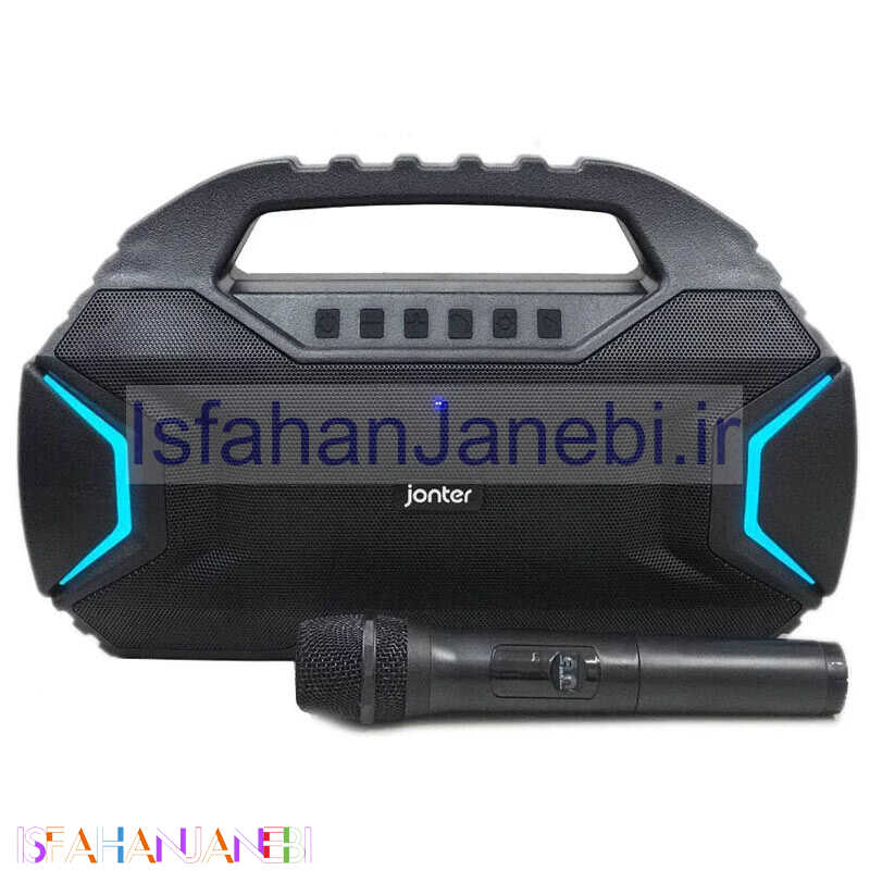اصفهان جانبی-اسپیکر بلوتوثی رم و فلش خور Jonter KARAOKE M100 + میکروفون