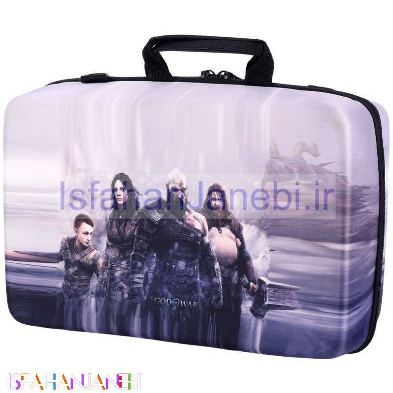 اصفهان جانبی-کیف کنسول بازی PS5 Slim طرح God of War Ragnarok کد 4